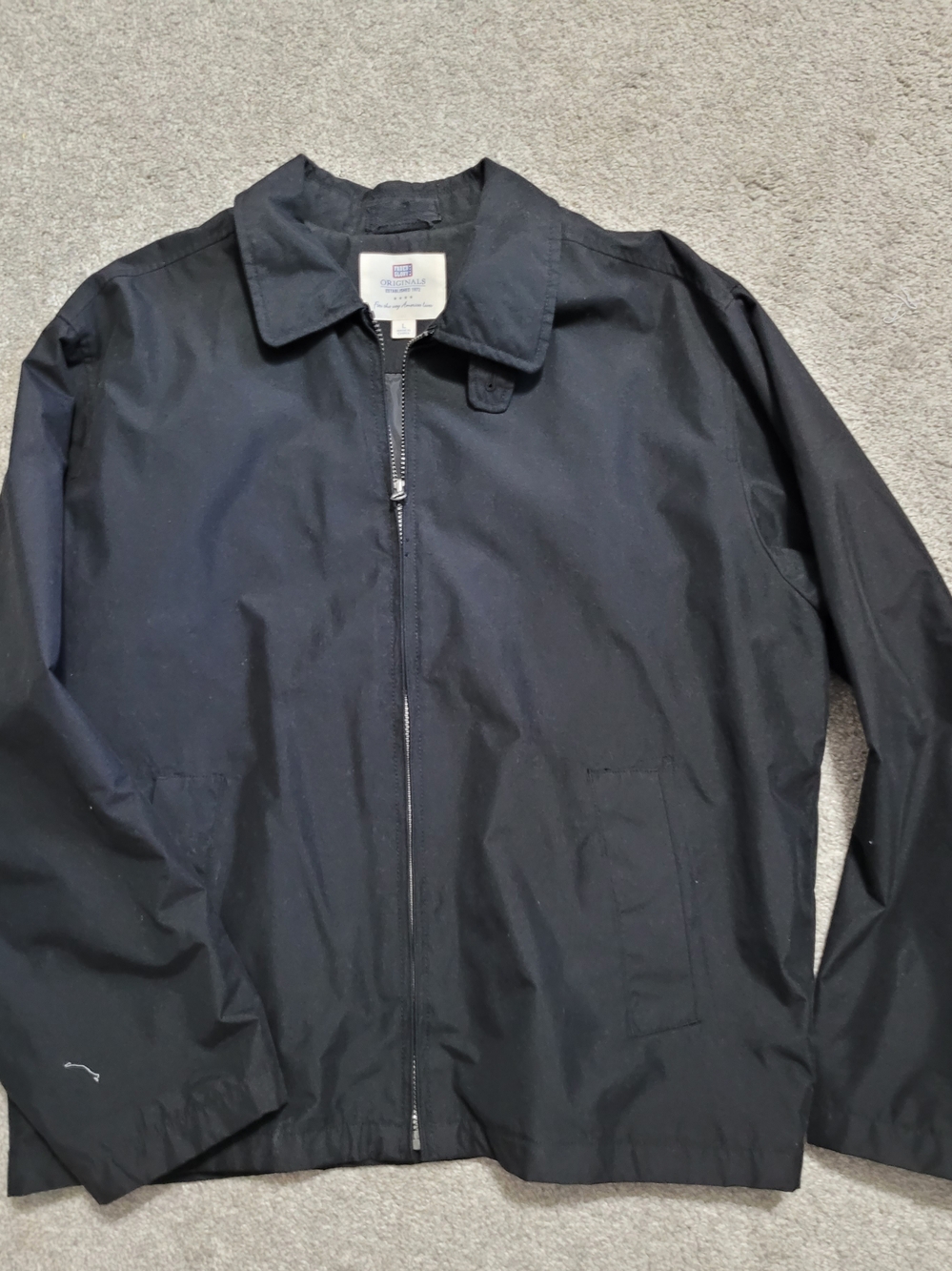 Faded Glory Men's Black Lightweight Zip Jacket